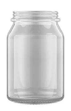 Leeres Glas, 3D-Rendering Empty glass jar, 3D rendering isolated on white ... Stock Photos