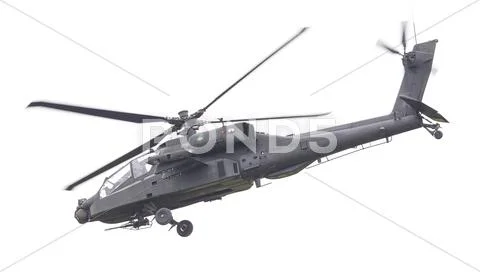 LEEUWARDEN, THE NETHERLANDS - JUN 11, 2016: Boeing AH-64 Apache attack helico Stock Photos