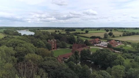 Leez Priory Drone Stock Footage 170940078
