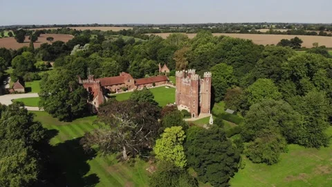 Leez Priory Drone Stock Footage 170940098