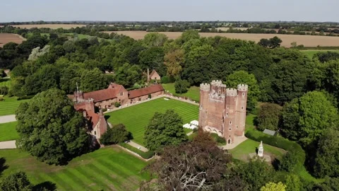 Leez Priory Drone Stock Footage 170940135