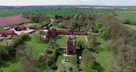 Leez Priory Drone Stock Footage 170940205