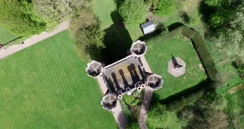 Leez Priory Drone Stock Footage 170940230