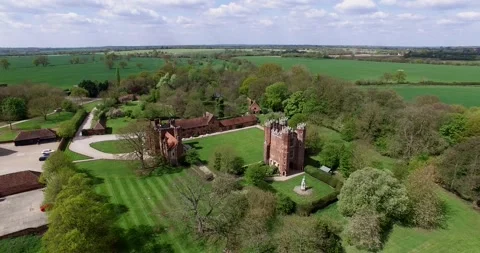Leez Priory Drone Stock Footage