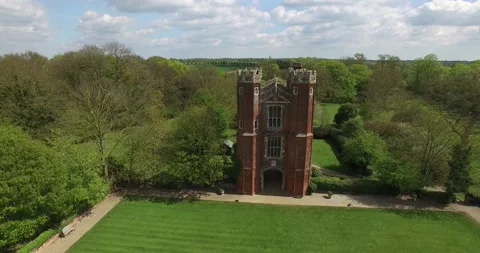 Leez Priory Drone Stock-Footage 170940256