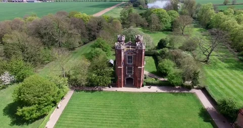 Leez Priory Drone Stock-Footage 170940275