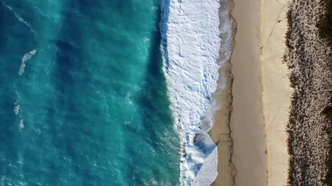 Lefkada. 90 Degree Breaking Waves Milos Beach. Ionian Sea. Greece. Sunset Stock Footage 327095640