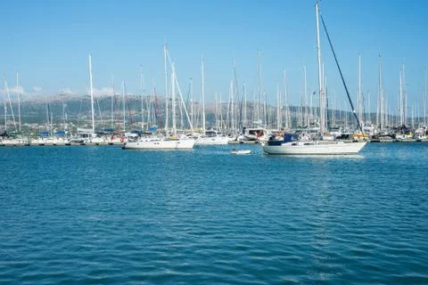 Lefkada port Fotos Stock