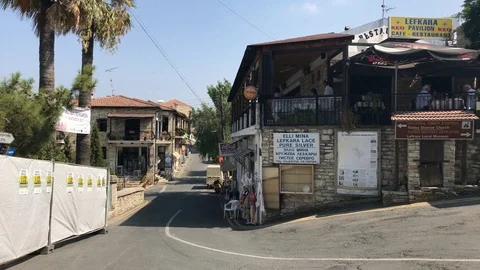 Lefkara Village Square, Larnaca District, Cyprus Stock-Footage 90608853