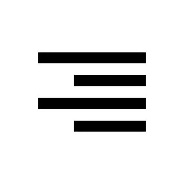 Left align text icon isolated on transparent background Stock Illustration