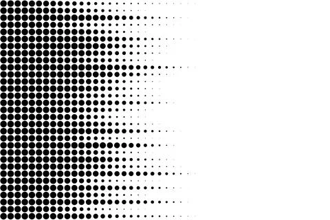 Left Aligned Halftone Dot Gradient on White Stock Illustration