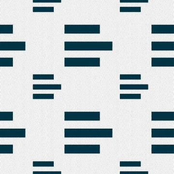 Left-aligned icon sign. Seamless pattern with geometric texture. Vector 스톡 일러스트
