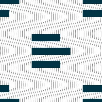 Left-aligned icon sign. Seamless pattern with geometric texture. Vector Illustrazione stock