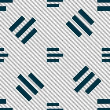 Left-aligned icon sign. Seamless pattern with geometric texture. Vector Stock Illustration