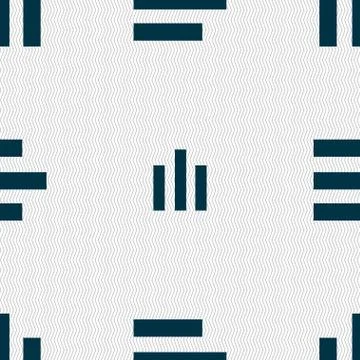 Left-aligned icon sign. Seamless abstract background with geometric shapes. Illustrazione stock
