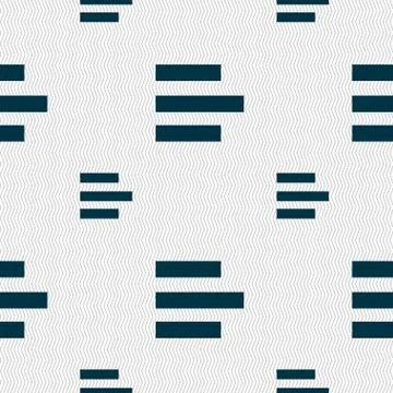 Left-aligned icon sign. Seamless pattern with geometric texture. 스톡 일러스트