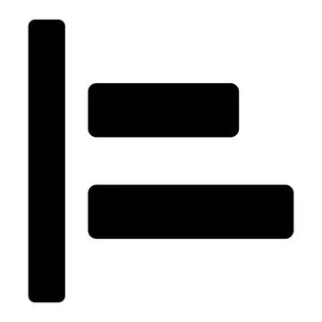 Left alignment Vector Icon Design Illustration Stock Illustration