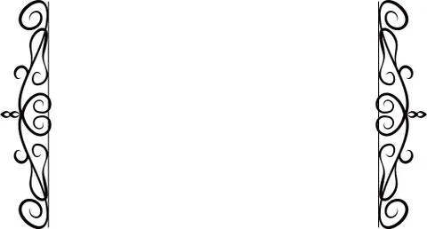 Left and right antique pattern frame Stock Illustration