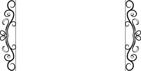 Left and right antique pattern frame Stock Illustration