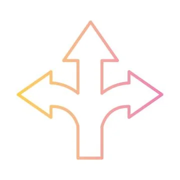 Up left and right arrow gradient style icon vector design 스톡 일러스트