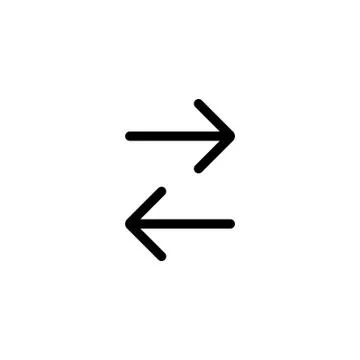 Left and right arrow icon Stock Illustration