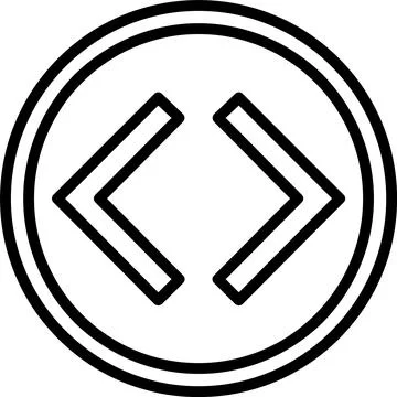Left And Right Arrow Line Icon Design Stock Illustration