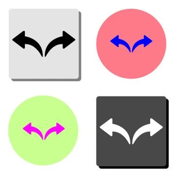 Left and right arrows. flat vector icon Stock Illustration