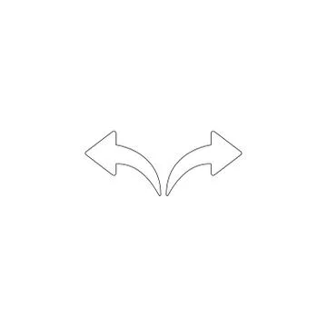Left and right arrows. flat vector icon Stock Illustration