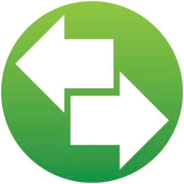 The left and right arrows icon. Arrows symbol. Flat Vector illustration. Ilustración de archivo