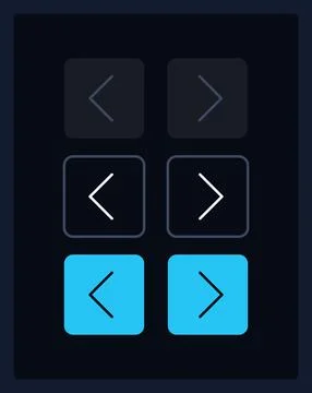 Left and right arrows UI elements kit 스톡 일러스트