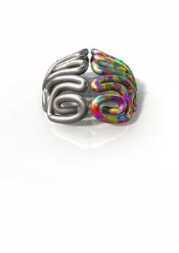 Left and right brain concept Stock Illustration