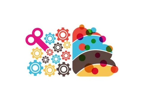 Left and right brain Stock Illustration