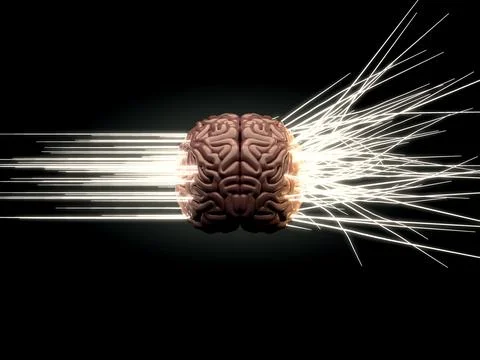 Left And Right Brain Light Trails Stock Photos