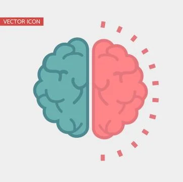 Left and right human Creative brain concept Stock Illustration
