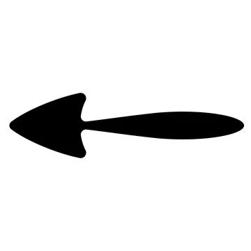 Left Arrow Bold Black Direction Symbol for Navigation and Interface Stock Illustration