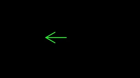 Left arrow direction icon animated video Stock Footage 292410584