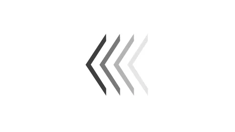 Left arrow direction icon animated video Stock Footage 308096505