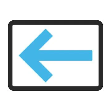 Left Arrow Framed Vector Icon Stock Illustration