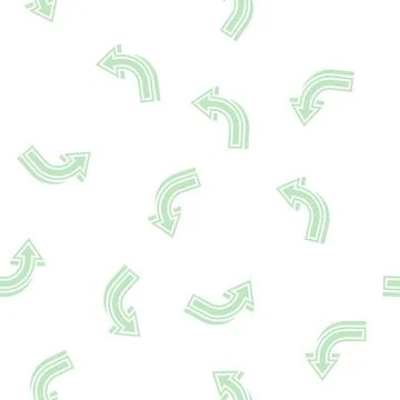 Left arrow glyph seamless pattern Stock Illustration