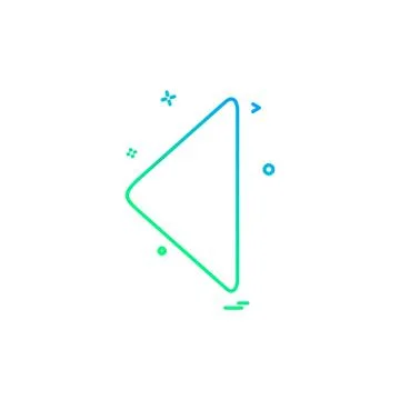 Left arrow icon design vector Stock Illustration