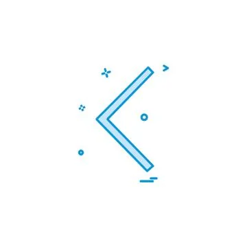 Left arrow icon design vector Stock Illustration