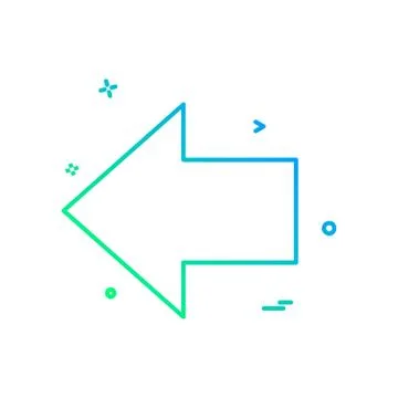 Left arrow icon design vector Stock Illustration