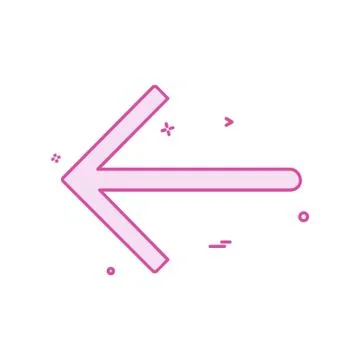 Left arrow icon design vector Stock Illustration