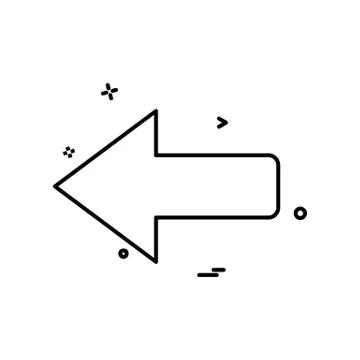 Left arrow icon design vector Stock Illustration