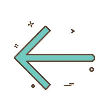 Left arrow icon design vector Stock Illustration