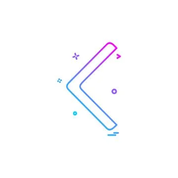 Left arrow icon design vector Stock Illustration