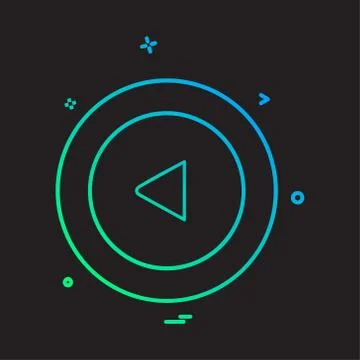 Left arrow icon design vector Stock Illustration