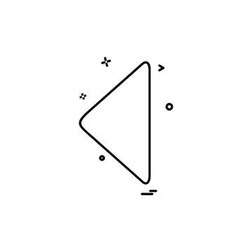 Left arrow icon design vector Stock Illustration