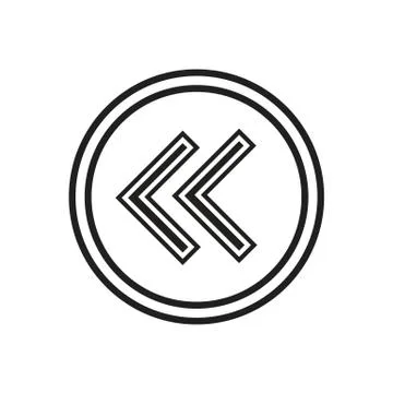 Left arrow icon Stock Illustration