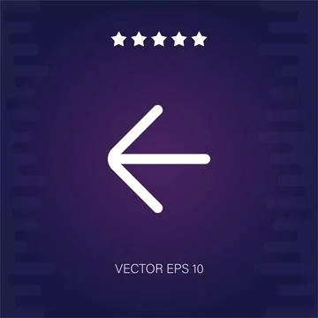 Left arrow  icon Illustrazione stock